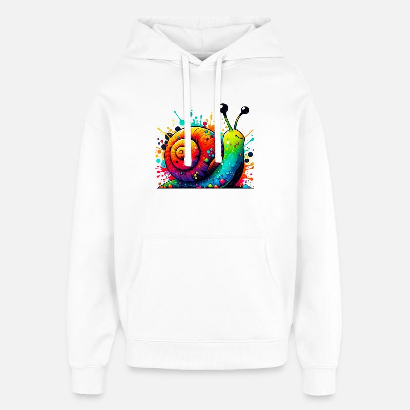 Escargot - Sweat à capuche unisexe Stanley/Stella Oversized - blanc