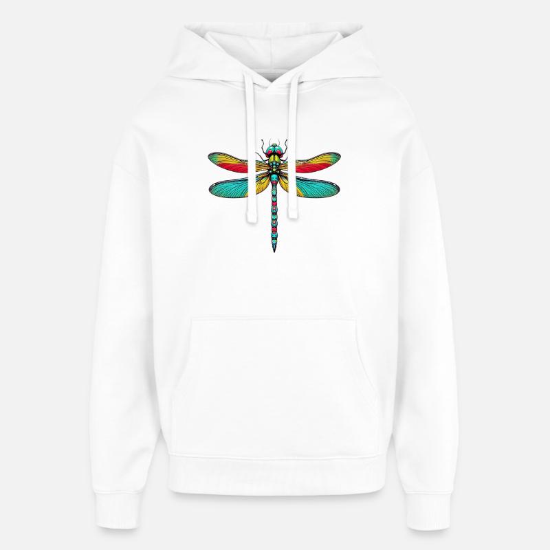 Libellule - Sweat à capuche unisexe Stanley/Stella Oversized - blanc