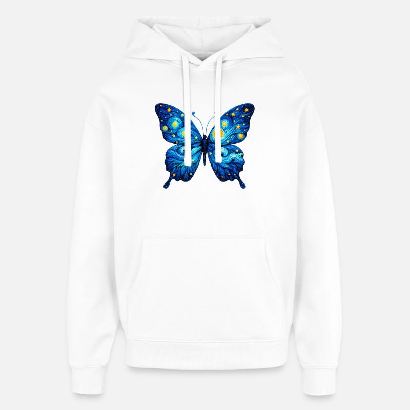 Papillon - Sweat à capuche unisexe Stanley/Stella Oversized - blanc