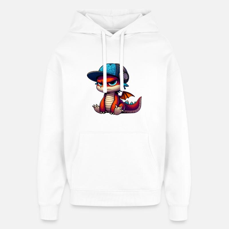 dragon hiphop - Sweat à capuche unisexe Stanley/Stella Oversized - blanc