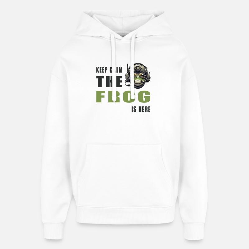 Kampffrosch – Keep Calm Style - Oversized Unisex Hoodie von Stanley/Stella - Weiß