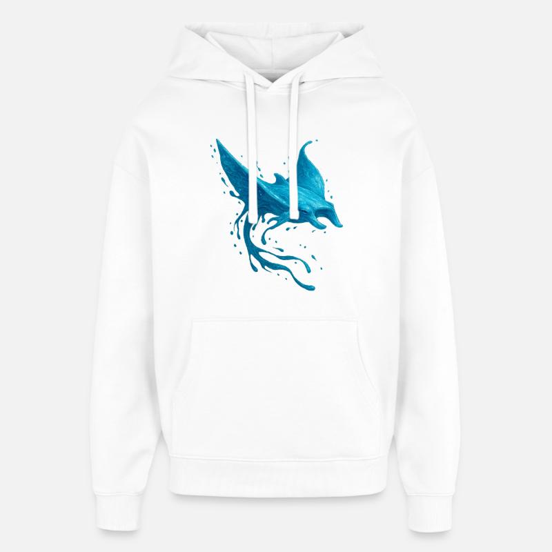 Manta fluide - Sweat à capuche unisexe Stanley/Stella Oversized - blanc