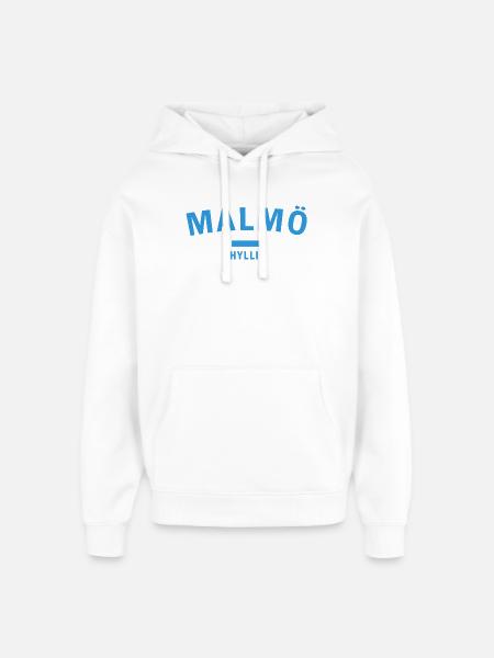 Farbenfrohe Skyline von Malmö Hyllie City - Oversized Unisex Hoodie von Stanley/Stella - Weiß