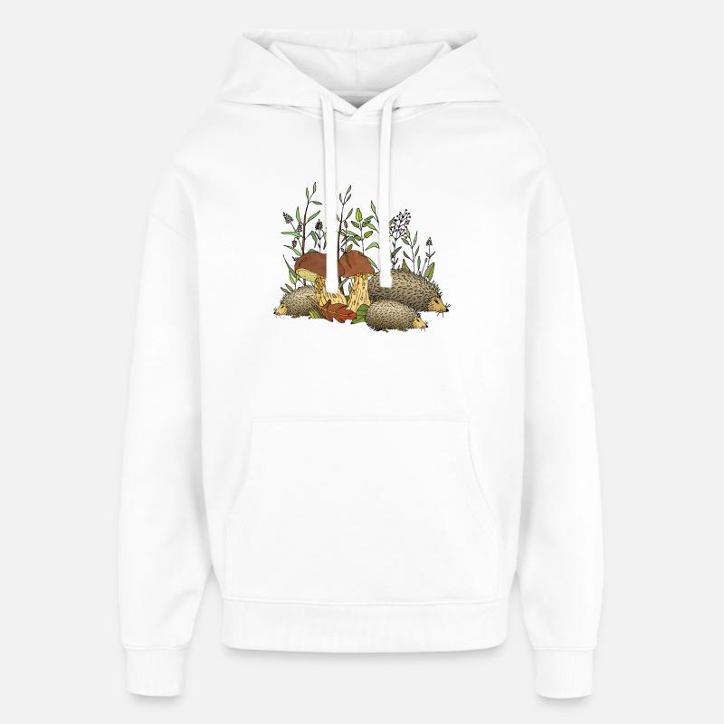 Hérissons - Sweat à capuche unisexe Stanley/Stella Oversized - blanc