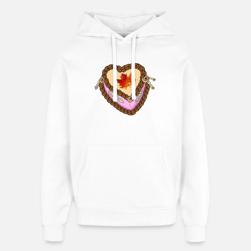 Crèmes d’automne Coeur Doux - Sweat à capuche unisexe Stanley/Stella Oversized - blanc