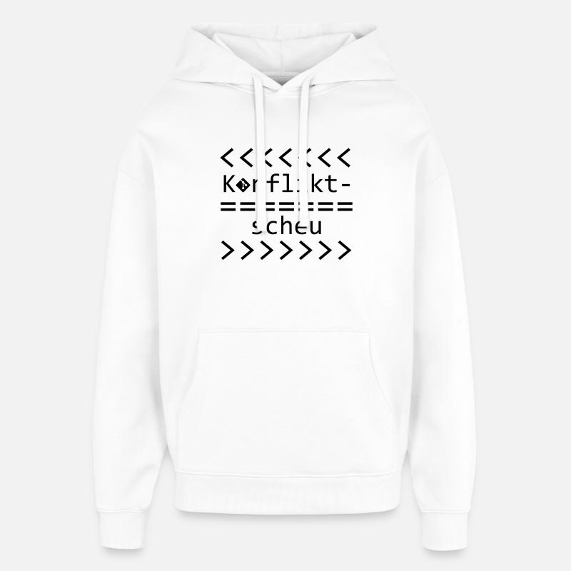 Chemise Git Nerd Aversion aux conflits - Sweat à capuche unisexe Stanley/Stella Oversized - blanc