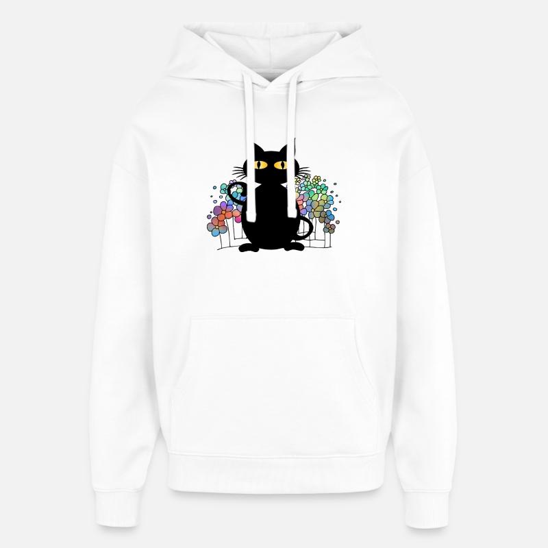 chat - Sweat à capuche unisexe Stanley/Stella Oversized - blanc