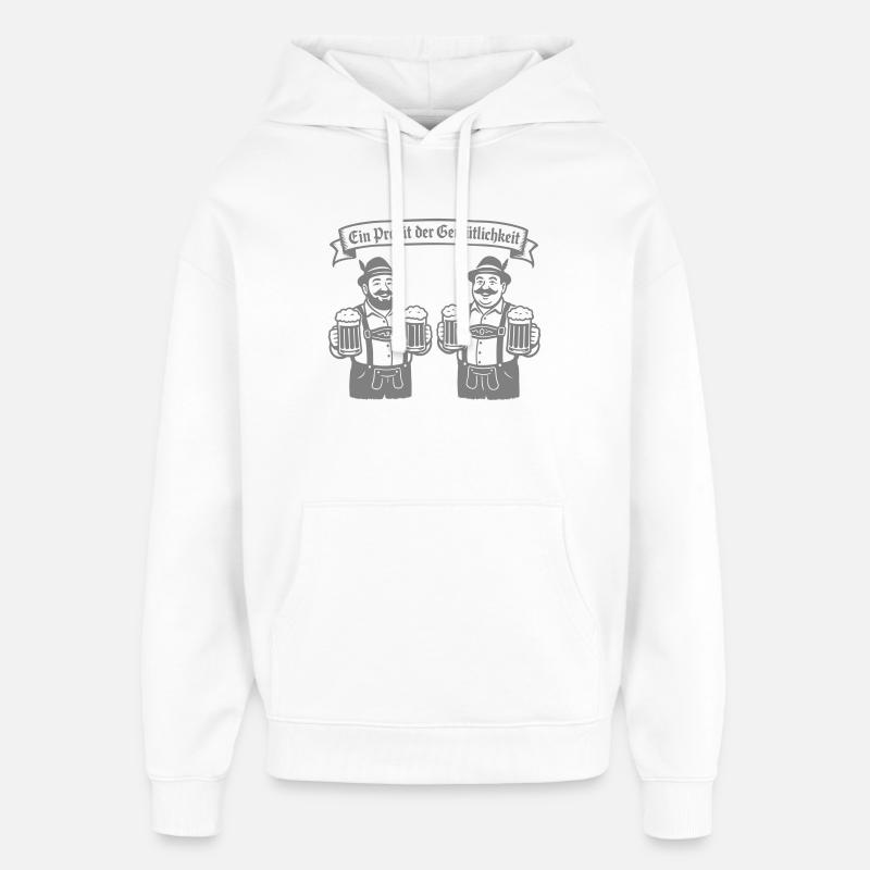 Bier männer - Ein Prosit der Gemütlichkeit - Oversized Unisex Hoodie von Stanley/Stella - Weiß