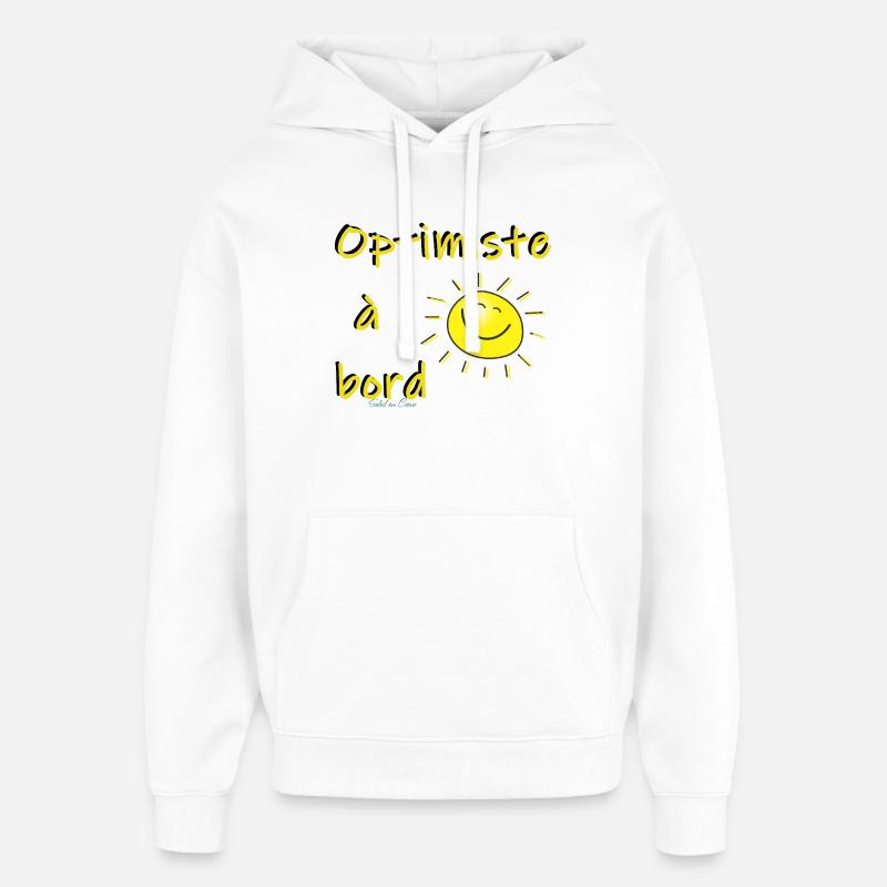 Optimiste à bord - Sweat à capuche unisexe Stanley/Stella Oversized - blanc