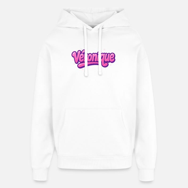 Graffiti Prénom Véronique imprimable sur tout ! - Sweat à capuche unisexe Stanley/Stella Oversized - blanc