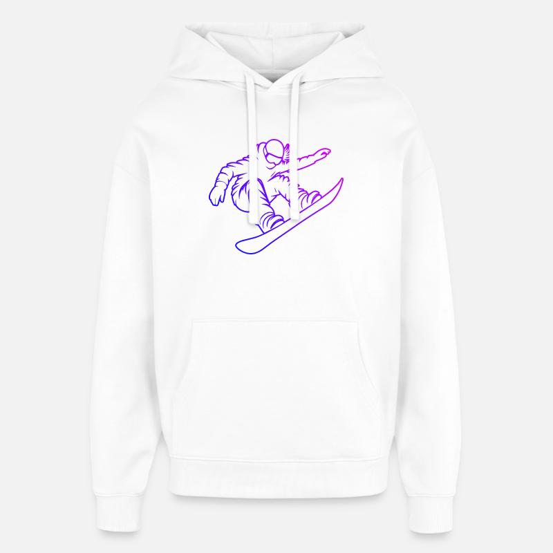 Conception compacte de snowboard pour snowboard - Sweat à capuche unisexe Stanley/Stella Oversized - blanc