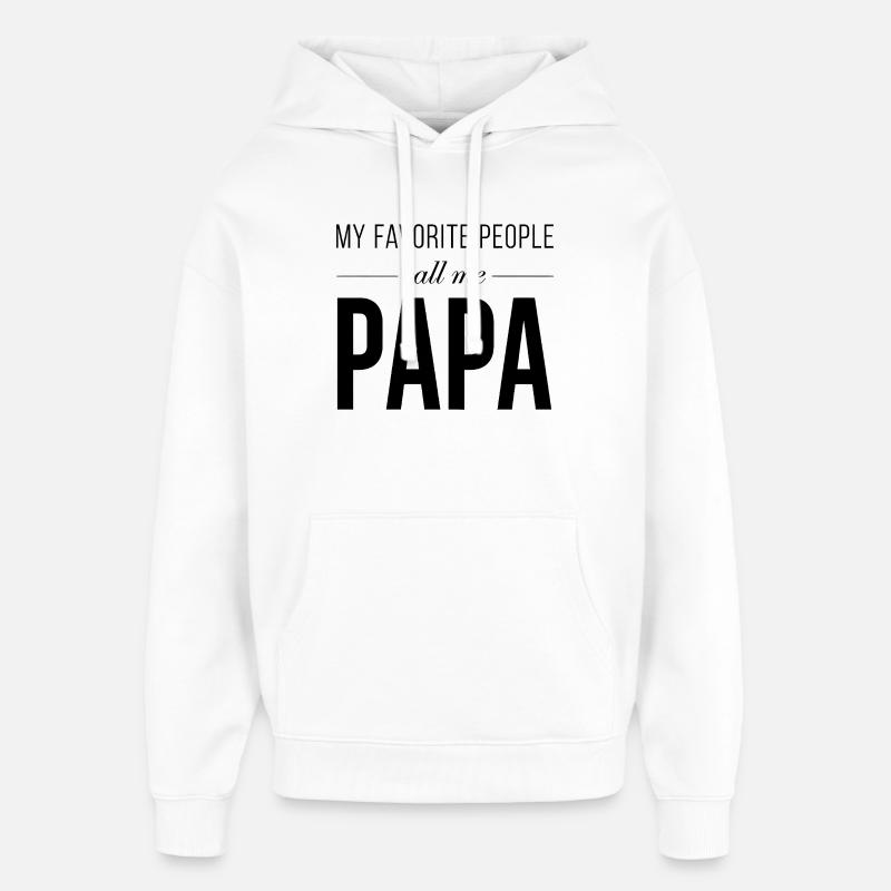 Papa - Sweat à capuche unisexe Stanley/Stella Oversized - blanc