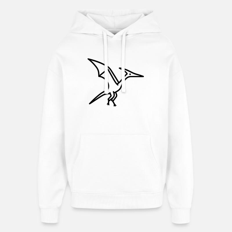 ptérodactyle - Sweat à capuche unisexe Stanley/Stella Oversized - blanc