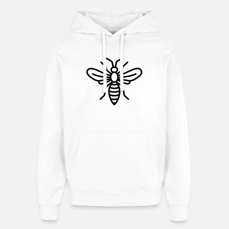 guêpe - Sweat à capuche unisexe Stanley/Stella Oversized - blanc