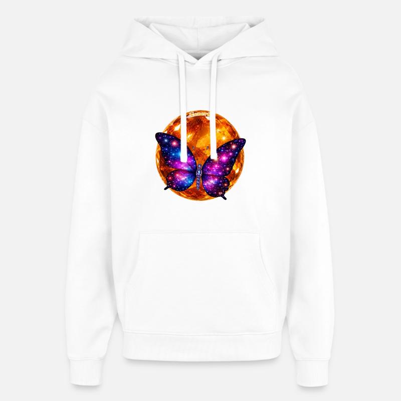 Venerta – Papillon Cosmique du Monde Solaire - Sweat à capuche unisexe Stanley/Stella Oversized - blanc