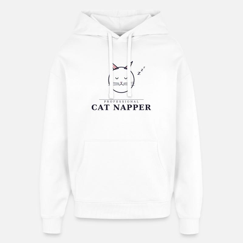 professional cat napper - Oversized Unisex Hoodie von Stanley/Stella - Weiß