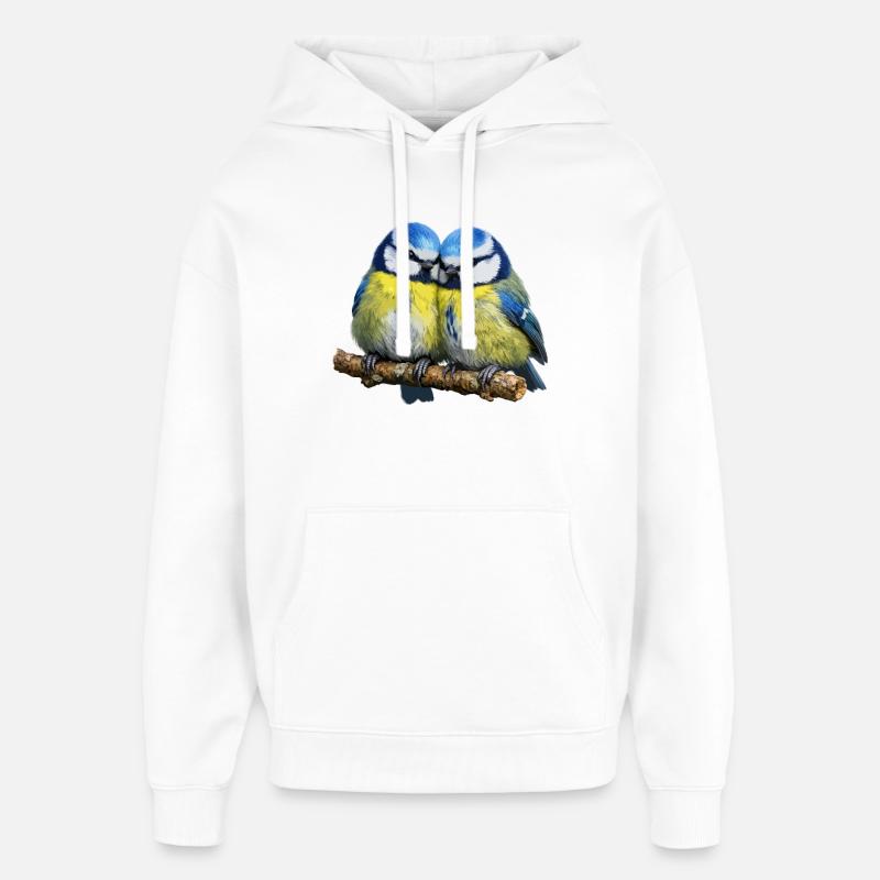 Two Blue - Oversized Unisex Hoodie by Stanley/Stella - white