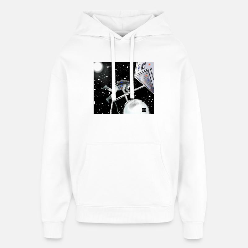 Explorateur spatial en orbite - Sweat à capuche unisexe Stanley/Stella Oversized - blanc