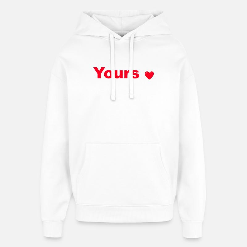 Coeur animé Design élégant - Sweat à capuche unisexe Stanley/Stella Oversized - blanc