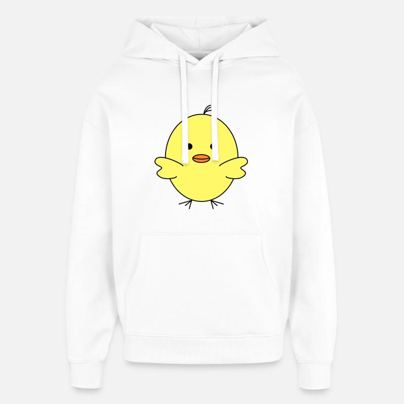 Poussin jaune - Sweat à capuche unisexe Stanley/Stella Oversized - blanc