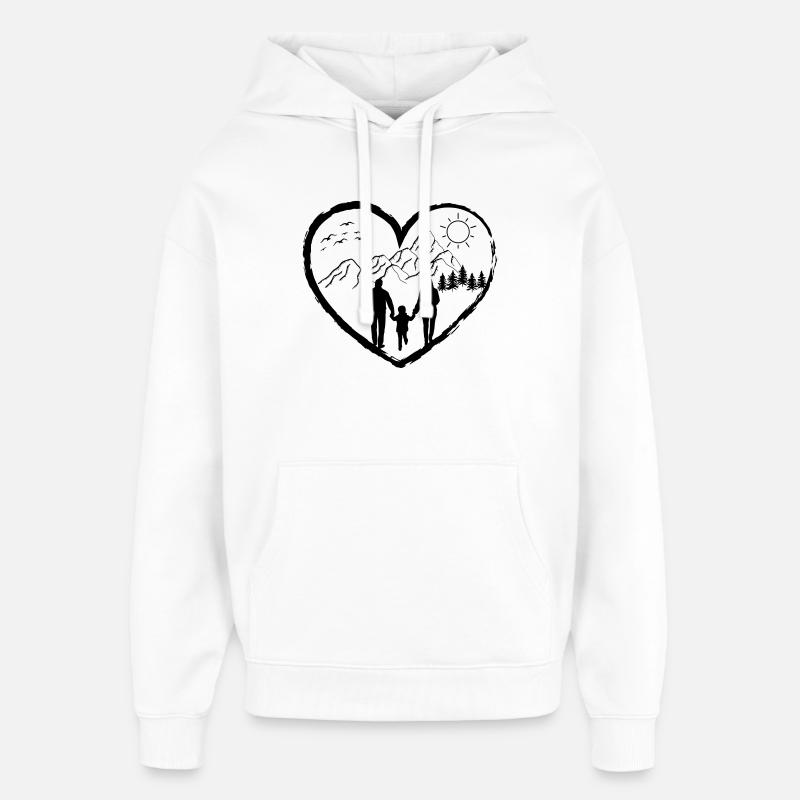 Randonnée été cadeau liberté nature - Sweat à capuche unisexe Stanley/Stella Oversized - blanc