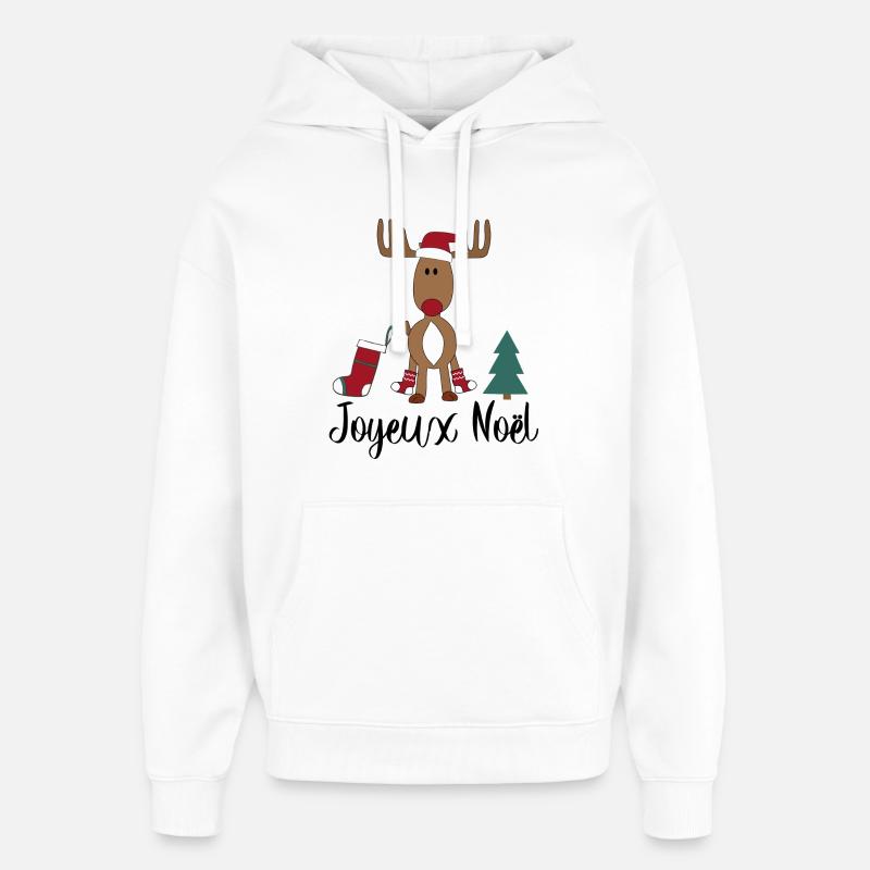 Noël français - Sweat à capuche unisexe Stanley/Stella Oversized - blanc