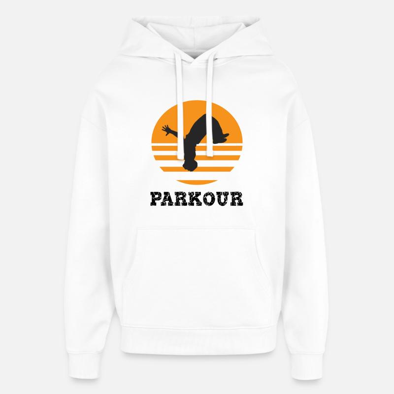 Parkour - Sweat à capuche unisexe Stanley/Stella Oversized - blanc