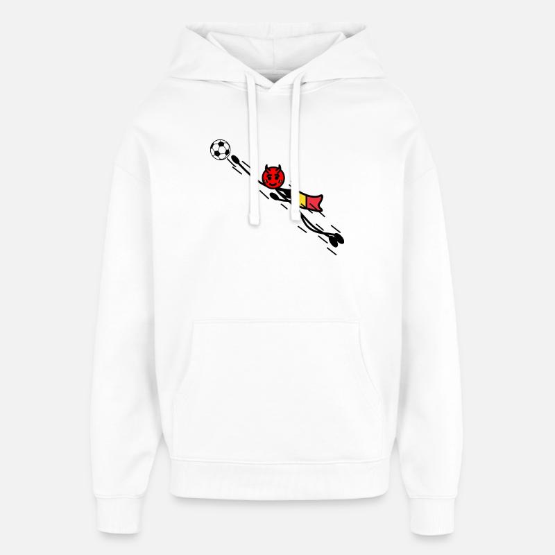 Flying Red Devil hero keeper - Oversized Unisex Hoodie by Stanley/Stella - white