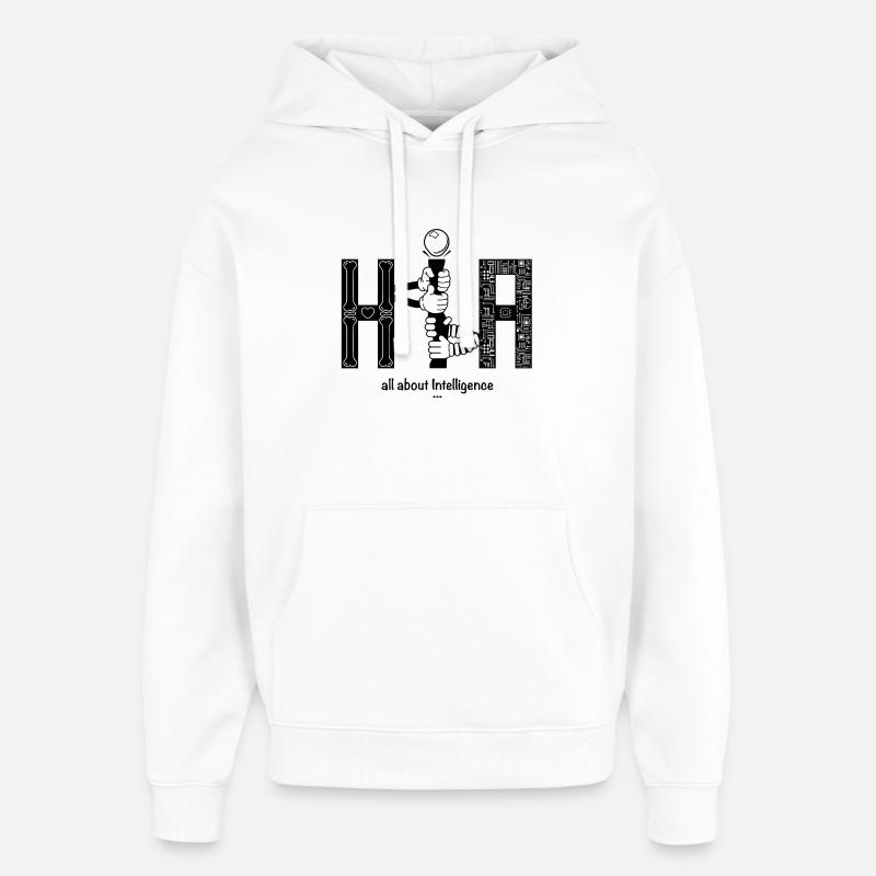 IA humaine vs intelligence artificielle - Sweat à capuche unisexe Stanley/Stella Oversized - blanc
