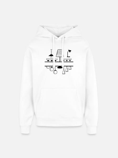 Lampes d’éclairage pour son propre texte - Sweat à capuche unisexe Stanley/Stella Oversized - blanc