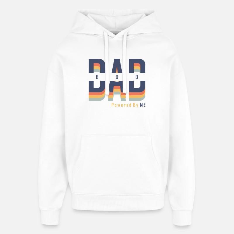 Dad Bod powered by Me - Sweat à capuche unisexe Stanley/Stella Oversized - blanc