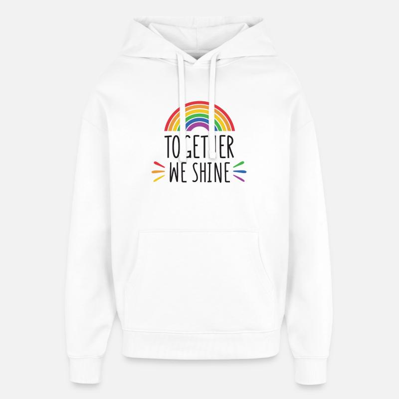 Pride Month - Gemeinsam glänzen wir - Oversized Unisex Hoodie von Stanley/Stella - Weiß