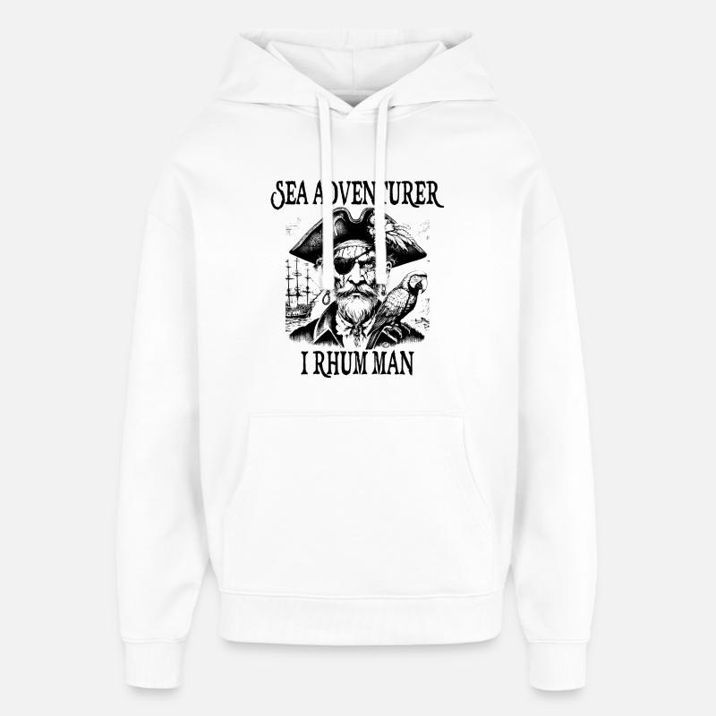 I RHUM MAN - Sweat à capuche unisexe Stanley/Stella Oversized - blanc
