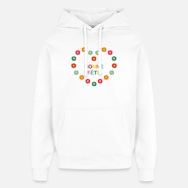 FÊTE - Sweat à capuche unisexe Stanley/Stella Oversized - blanc