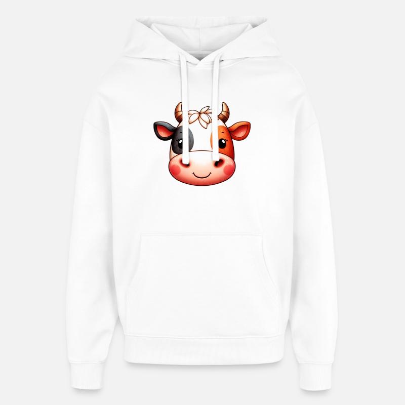 Vache - Sweat à capuche unisexe Stanley/Stella Oversized - blanc