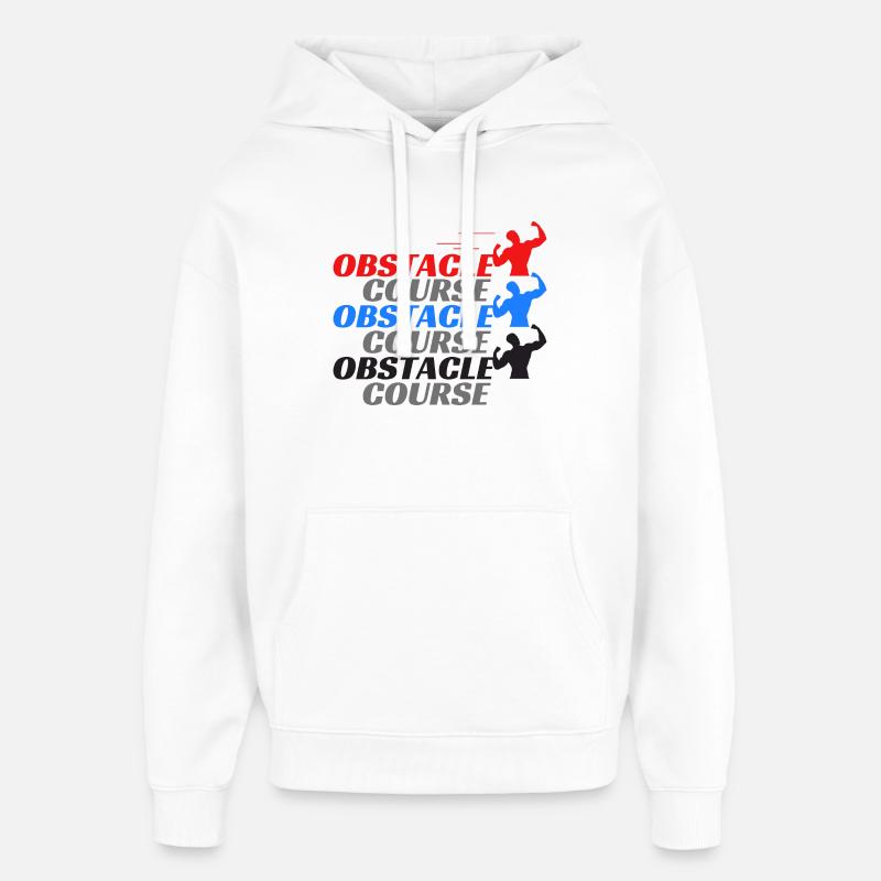 obstacle course - obstacles - Oversized Unisex Hoodie by Stanley/Stella - white