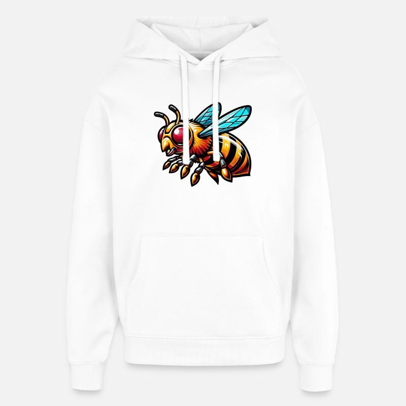 Abeille - Sweat à capuche unisexe Stanley/Stella Oversized - blanc