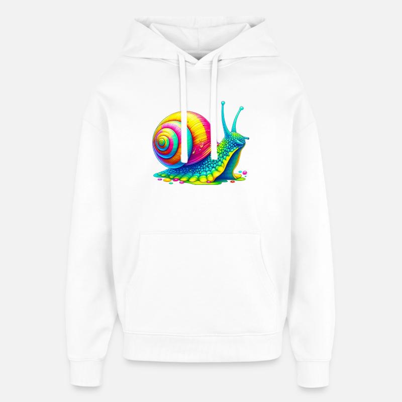 Escargot - Sweat à capuche unisexe Stanley/Stella Oversized - blanc