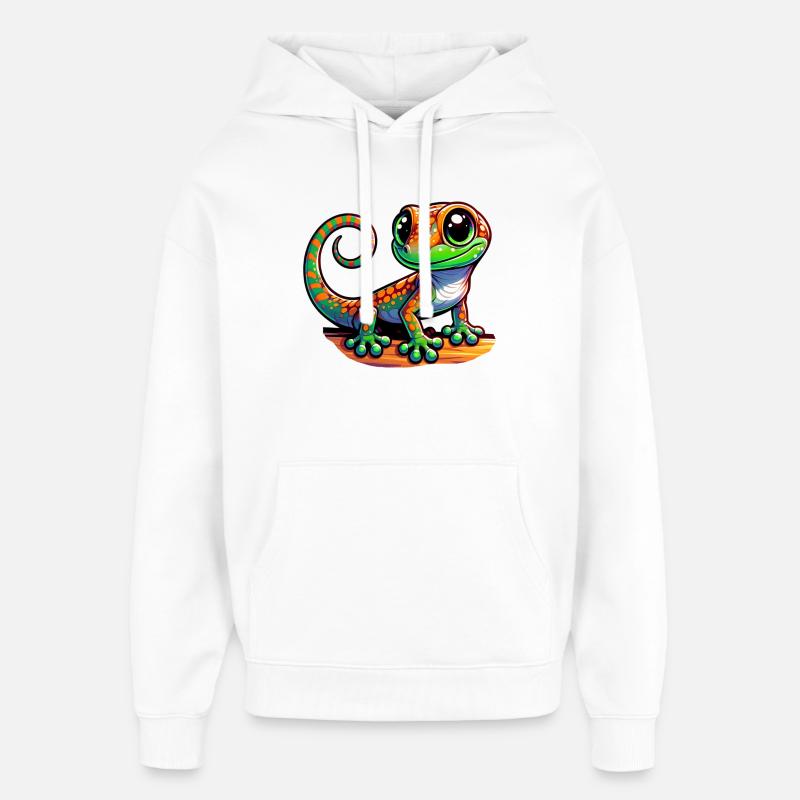 Gecko - Sweat à capuche unisexe Stanley/Stella Oversized - blanc