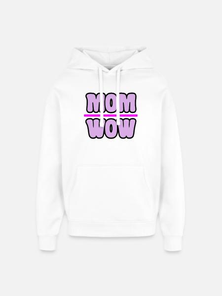 mom - Oversized Unisex Hoodie by Stanley/Stella - white