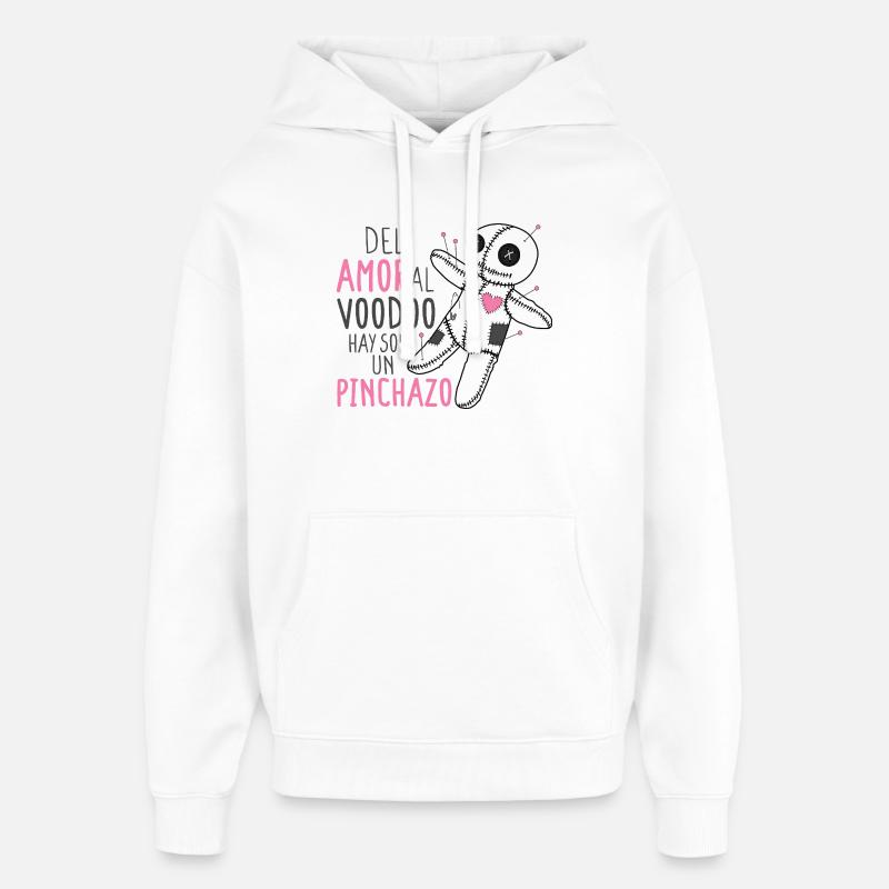 Je fais du vaudou - Sweat à capuche unisexe Stanley/Stella Oversized - blanc