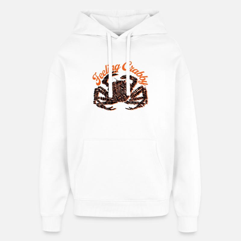 FEELING CRABBY - Sweat à capuche unisexe Stanley/Stella Oversized - blanc