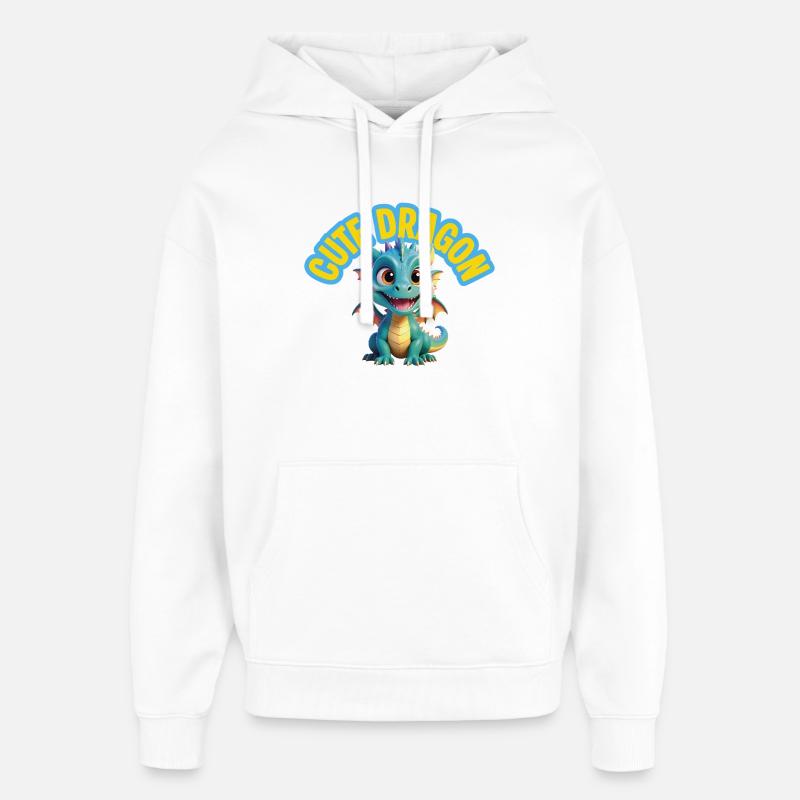 Dragon mignon - Sweat à capuche unisexe Stanley/Stella Oversized - blanc