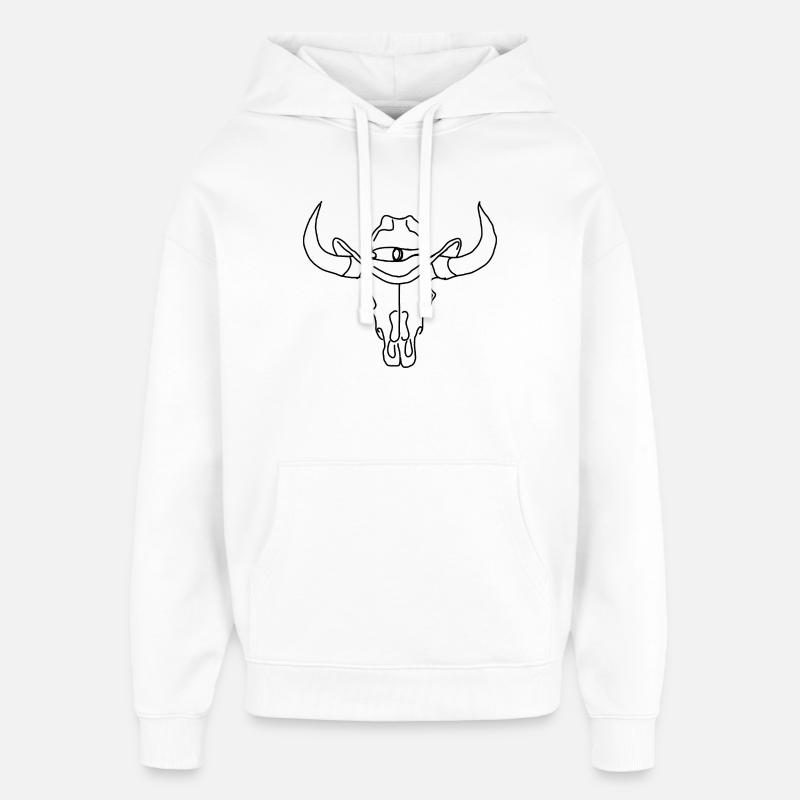 taureau - Sweat à capuche unisexe Stanley/Stella Oversized - blanc