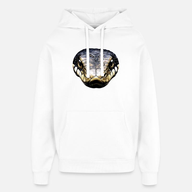 Schlange Python Kobra Klapperschlange Schlangen - Oversized Unisex Hoodie von Stanley/Stella - Weiß