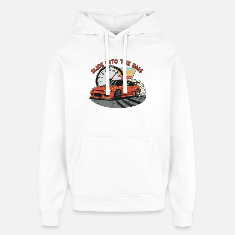 Slide into the DMS - Oversized Unisex Hoodie von Stanley/Stella - Weiß