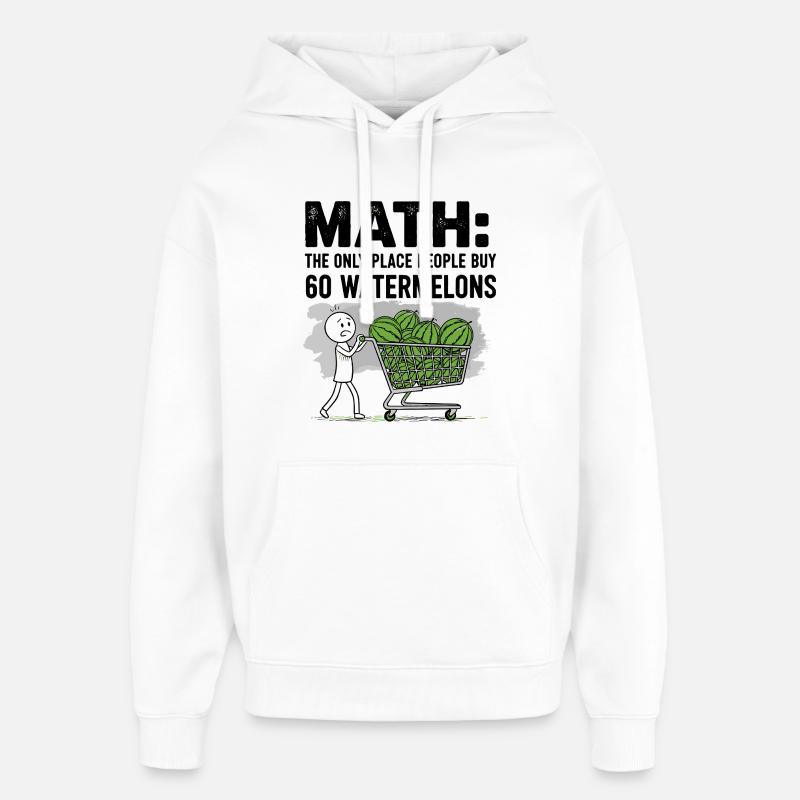 Pastèque passionné citation design - Sweat à capuche unisexe Stanley/Stella Oversized - blanc