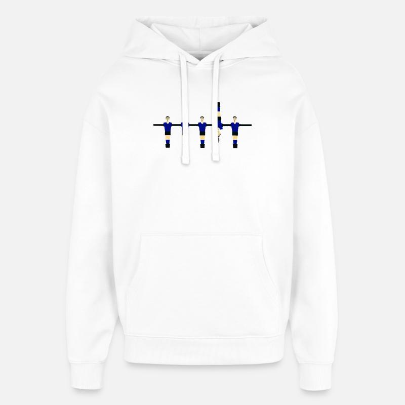 Figures bleues stylisées - Sweat à capuche unisexe Stanley/Stella Oversized - blanc