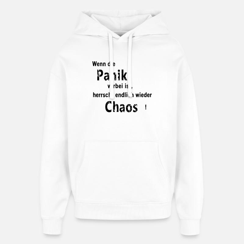 Panique et chaos - Sweat à capuche unisexe Stanley/Stella Oversized - blanc