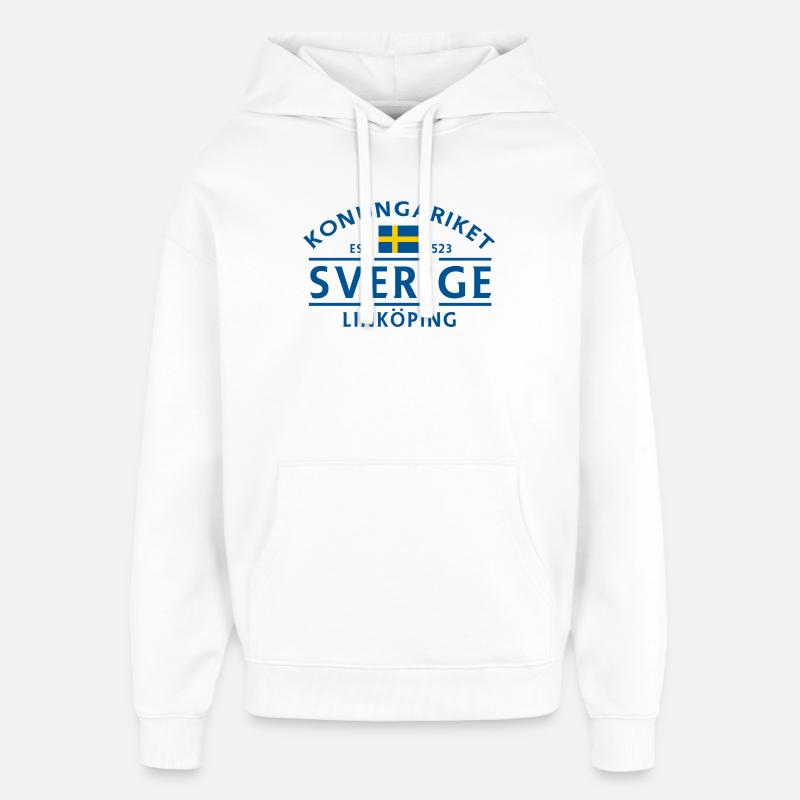 Royaume de Suède Linköping 1523 - Sweat à capuche unisexe Stanley/Stella Oversized - blanc
